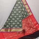 Black Dupatta with Red Border
