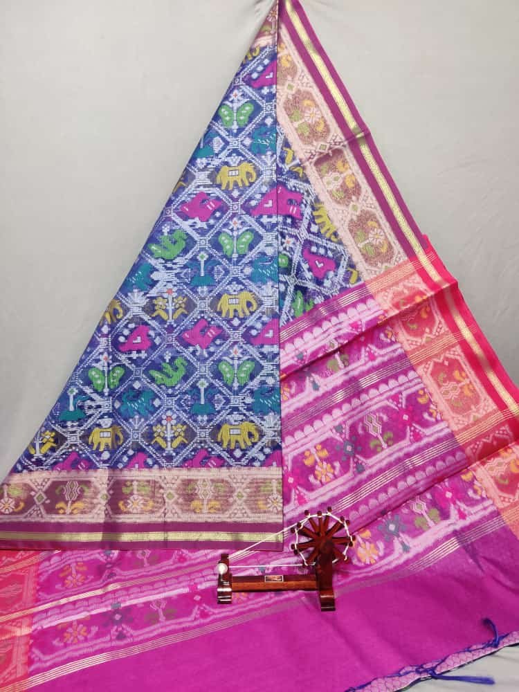 Blue Dupatta with Purple pink Border Blue Dupatta with Purple pink Border