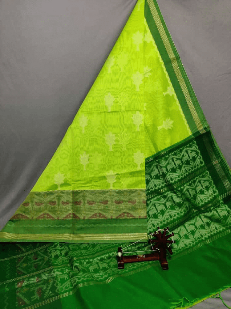 Lime Green Dupatta with dark Green Border Lime Green Dupatta with dark Green Border