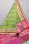 Olive Green Dupatta with Pink Border