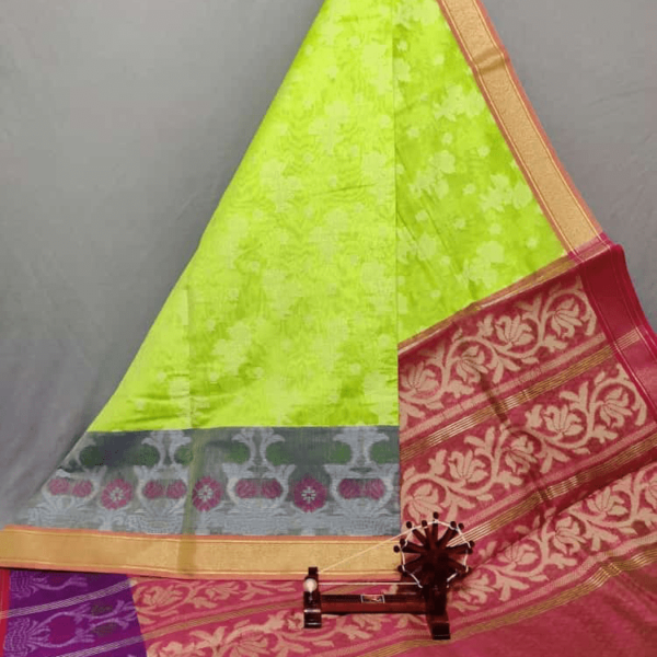 Paroot Green Dupatta with Maroon Border