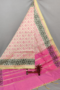 Peach Dupatta with Pink Border