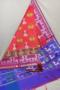 Red Dupatta with Indigo Border