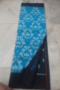 Sky Blue Cotton Saree with Black Border