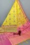 Yellow Dupatta with Rose Pink Border